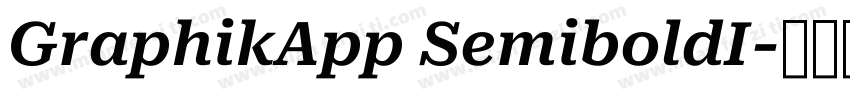 GraphikApp SemiboldI字体转换